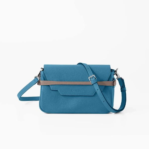 CHATONA In and Out - Mini Leather Bag (Dragee Blue)