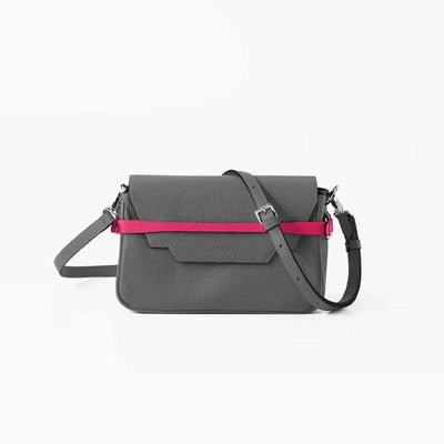 CHATONA In and Out - Mini Leather Bag (Essential Gray)