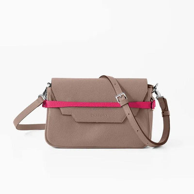 CHATONA In and Out - Mini Leather Bag (Tourterelle Beige)