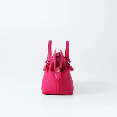 CHATONA More than One - Customizable Mini Leather Bag with Detachable Smart Wallet (Cherry Pink)