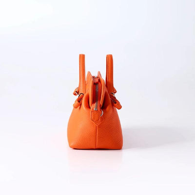 CHATONA More than One - Customizable Mini Leather Bag with Detachable Smart Wallet (Fresh Orange)