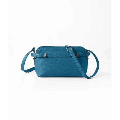 CHATONA More than One - Customizable Mini Leather Bag with Detachable Smart Wallet (Dragee Blue)