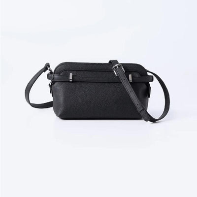 CHATONA More than One - Customizable Mini Leather Bag with Detachable Smart Wallet (Black)