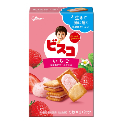 Glico Bisco 草莓奶油夹心饼干