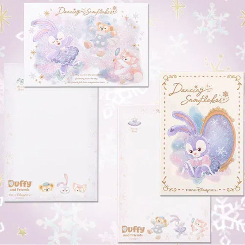 Disney Duffy & Friends Dancing Snowflakes Postcards & Stickers