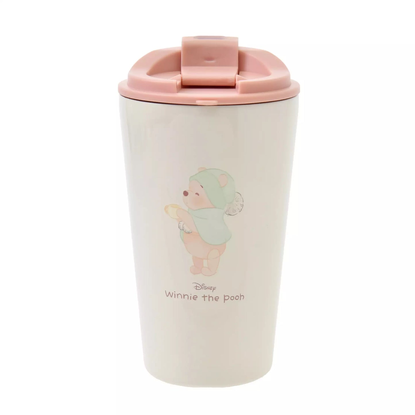 Disney WHITE POOH Winnie the Pooh Fall/Winter Tumbler and Cup Holder