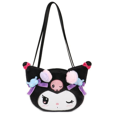 Sanrio Romikyun Room Kuromi Face Shoulder Bag