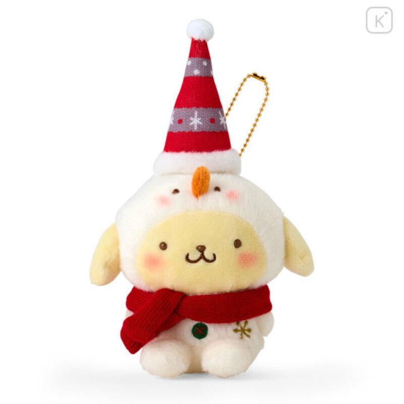 Sanrio Christmas Santa Hat Plush Keychain