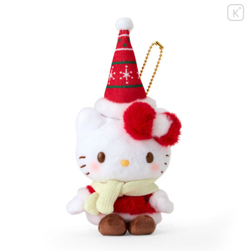 Sanrio Christmas Santa Hat Plush Keychain