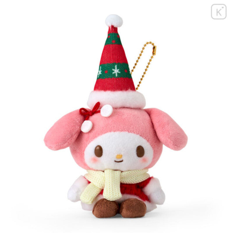 Sanrio Christmas Santa Hat Plush Keychain