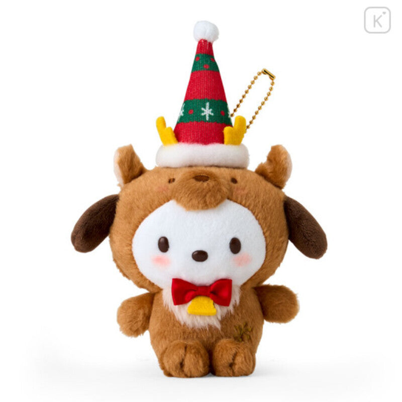 Sanrio Christmas Santa Hat Plush Keychain