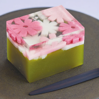 Tsuruya Yoshinobu Cosmos Komichi Matcha and White Bean Jelly