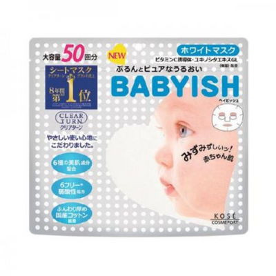 KOSÉ CLEAR TURN Babyish Sheet Mask (White)