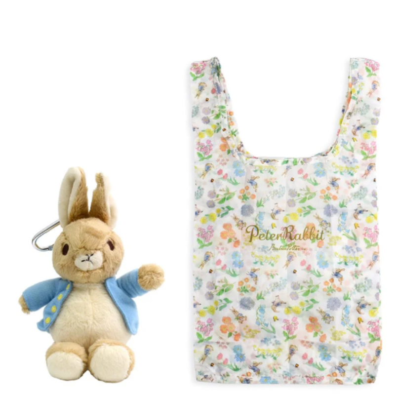 Nakajima Corporation Peter Rabbit Plush with Floral Bag