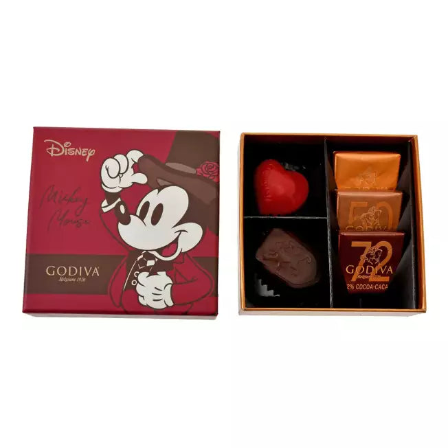 Disney Mickey Mouse Godiva Chocolate Assortment with Plush Toy