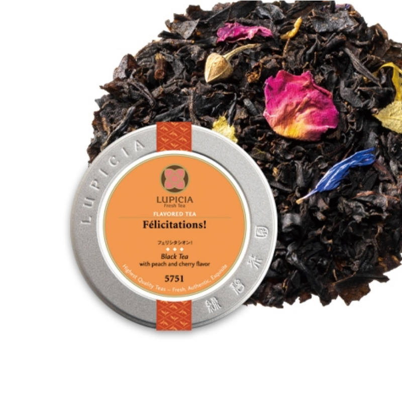 LUPICIA Félicitations! Black Tea with Peach and Cherry Flavor