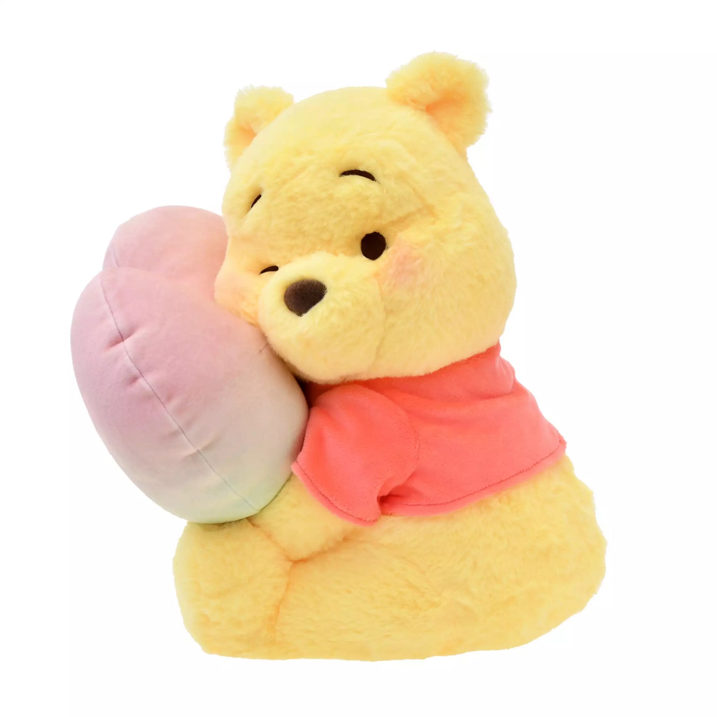 Disney Winnie the Pooh/Marie Gradient Color Smily Heart Cushion Plush