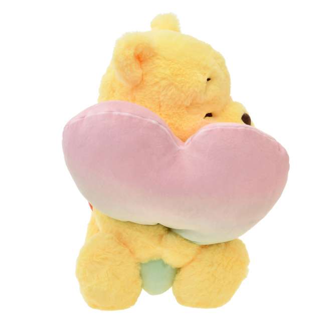 Disney Winnie the Pooh/Marie Gradient Color Smily Heart Cushion Plush