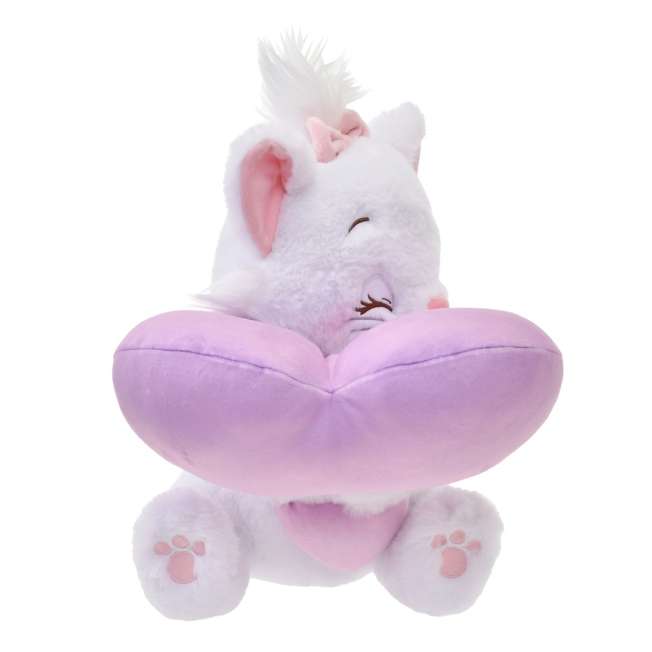 Disney Winnie the Pooh/Marie Gradient Color Smily Heart Cushion Plush