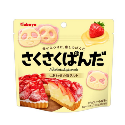 Kabaya SakuSaku Panda Strawberry Tart Flavored Chocolate