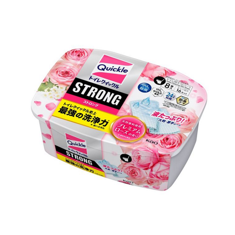 KAO Toilet Quickle Strong Rose Scented Bathroom Cleaning Wipes