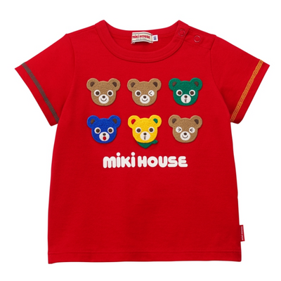MIKI HOUSE Pucci Bear Red Shirt