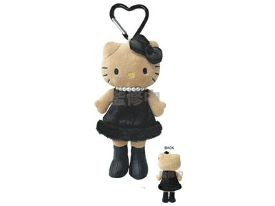 Sanrio Leopard Black Leather Series Hello Kitty Plush Pendant