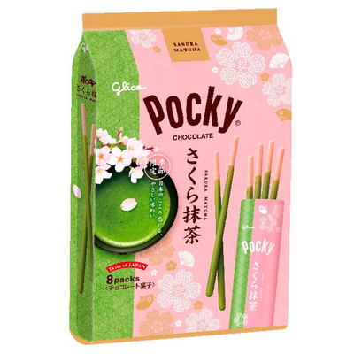 Glico Pocky Cherry Blossom & Matcha Flavor 8 Bags