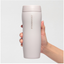 Starbucks Pink Beige Carved Stainless Pink Glass Bottle