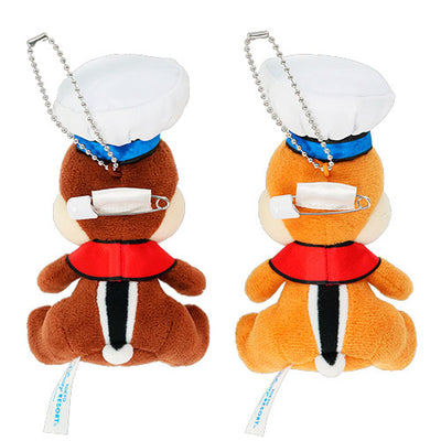 Disney Donald's Quacky Duck! Duck! Duck City! Chip & Dale Plush Keychain Set