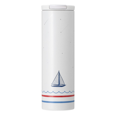 Starbucks Marine Border Stainless Steel Cylinder Tumbler