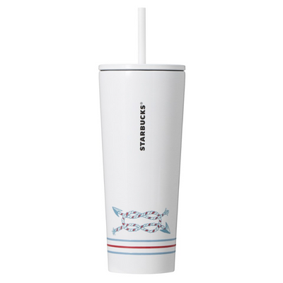 Starbucks Marine Border Stainless Cold Cup Tumbler