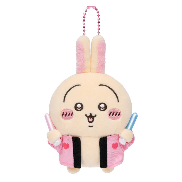 Chiikawa Otaku Series Plush Pendant [Usaqi with fans]/[Usaqi with glow sticks]
