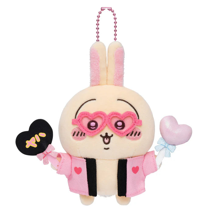 Chiikawa Otaku Series Plush Pendant [Usaqi with fans]/[Usaqi with glow sticks]