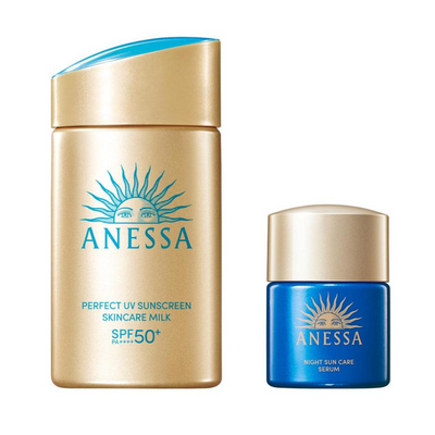 ANESSA Perfect UV Skincare Milk Trial Set (Perfect UV Sunscreen Skincare Milk + Night Sun Care Serum)