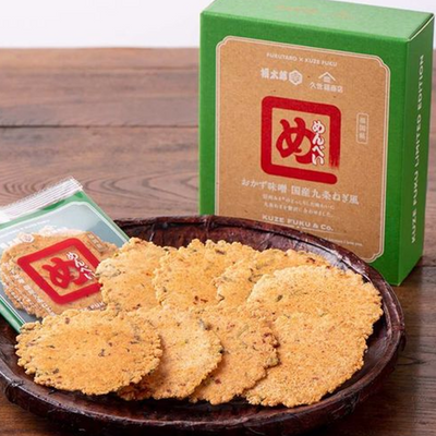 Kuzefuku Menbei Rice Crackers (Okazu Miso & Kujo Leek Flavor)