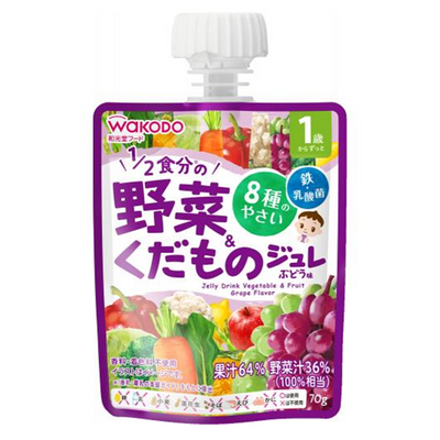 WAKODO Children's Fruit and Vegetable Jelly Drink (from 1 Year Old)
