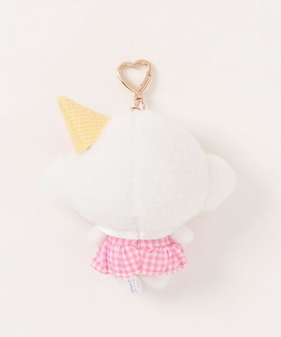 Sanrio Mascot Holder - Cogimyun: 10th Anniversary Gingham Heart Ice Cream
