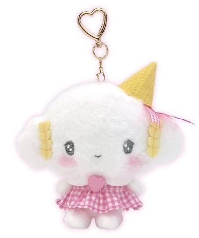 Sanrio Mascot Holder - Cogimyun: 10th Anniversary Gingham Heart Ice Cream