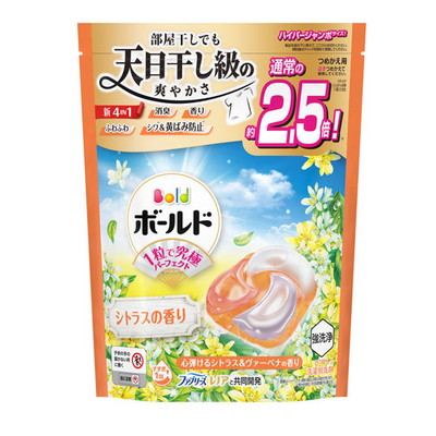 P&G Bold Gel Ball 4IN1 Refreshing Citrus & Verbena Scent Refill Hyper Jumbo Size 27 Pods Laundry Detergent