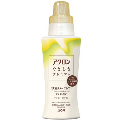 Lion Akron Gentle Premium Laundry Detergent for Delicates (Green Citrus Scent)