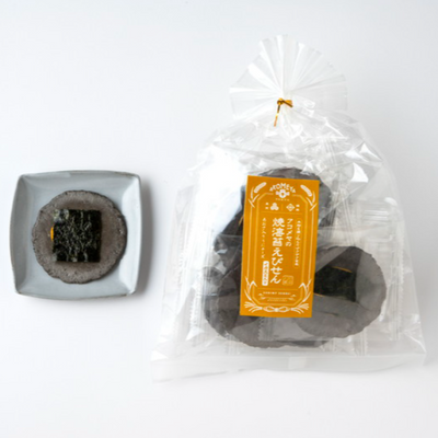 AKOMEYA TOKYO Squid Ink Shrimp Crackers with Nori & Sea Urchin Cheese