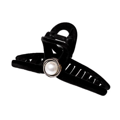 LUPIS Black Hair Clip with Pearl