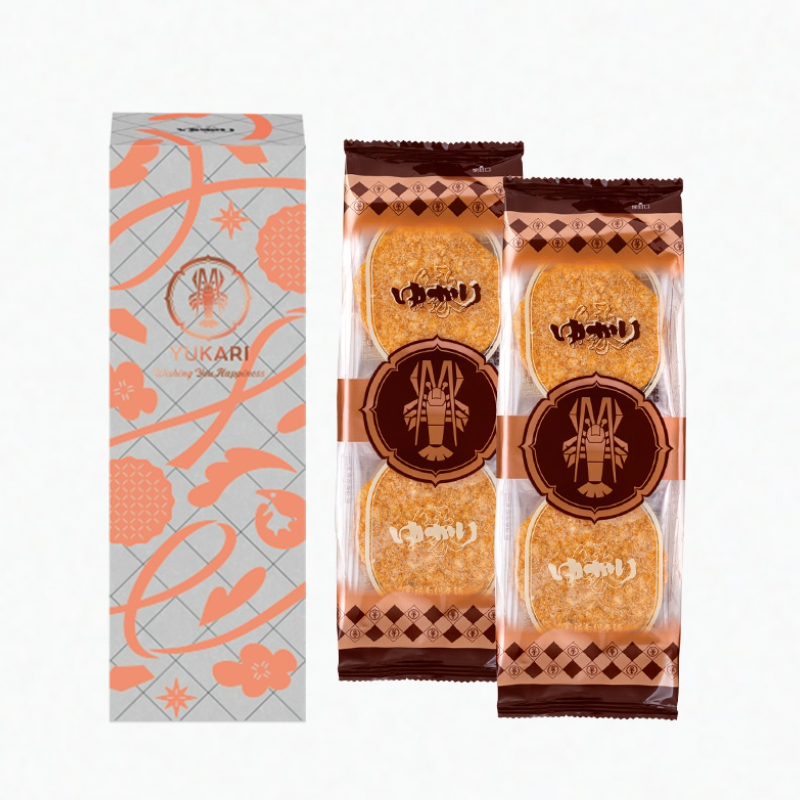 Bankaku Sohonpo Heartful Box Yukari Shrimp Cracker Set (16 Pieces)