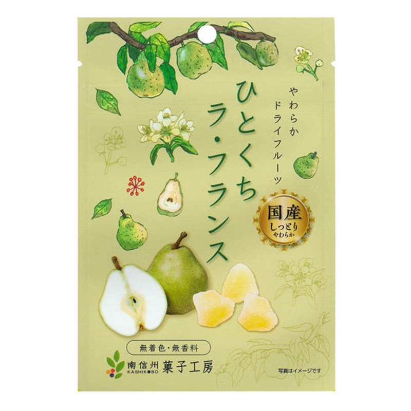 Minami Shinshu Kashi Kobo - Bite-sized La France Pear Dried Fruit Snack
