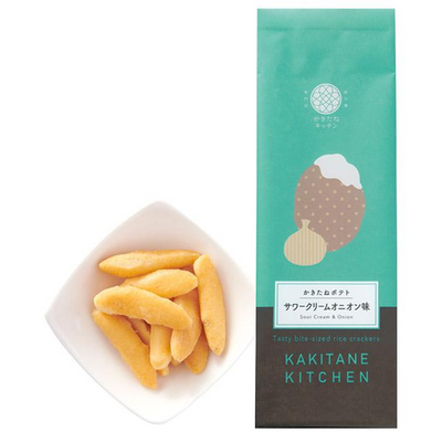 Kakitane Kitchen Sour Cream & Onion Flavored Yummy Bite-sized Rice Crackers