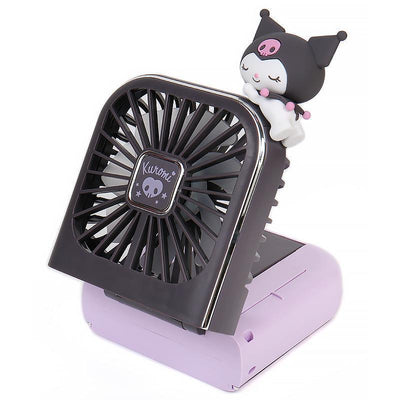 Kuromi 5-Way Handy Fan – Multi-Functional Mascot Neck Fan