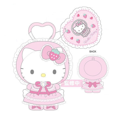 Hello Kitty Lovely Frill Mascot Keychain Lolita (Pink & Black)