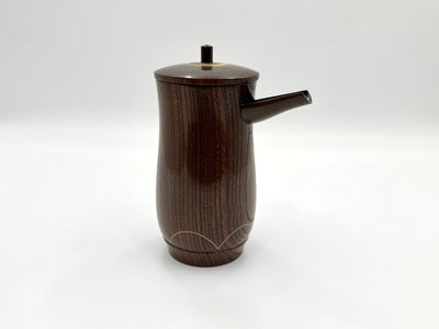 Kameya Japan Tradition - Kurogaki Wood Sake Set and Zelkova Bowl by Living National Treasure Ryozo Kawakita
