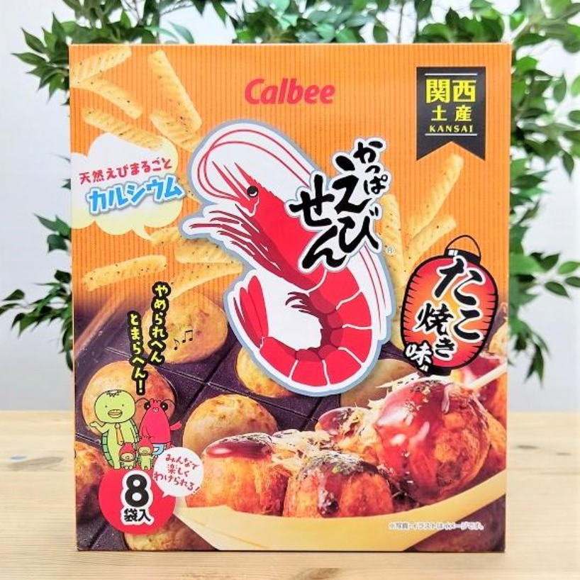 Calbee Kappa Ebisen (8 packs), Takoyaki Flavor, Kansai Exclusive, Osaka Exclusive